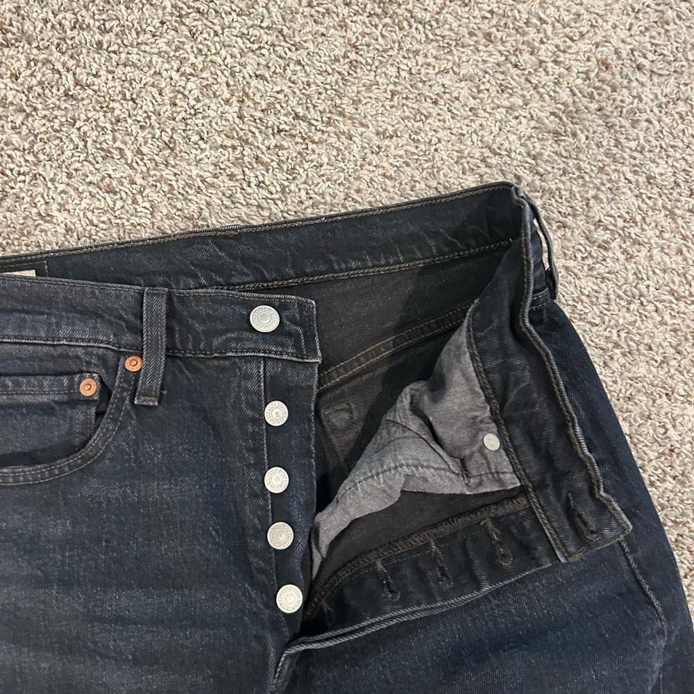 Levi's Women's Straight Leg Dark Gray Button-Fly Jeans